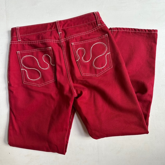 TRADEMARK Red Women's Straight Leg Jeans - Picture 6 of 9